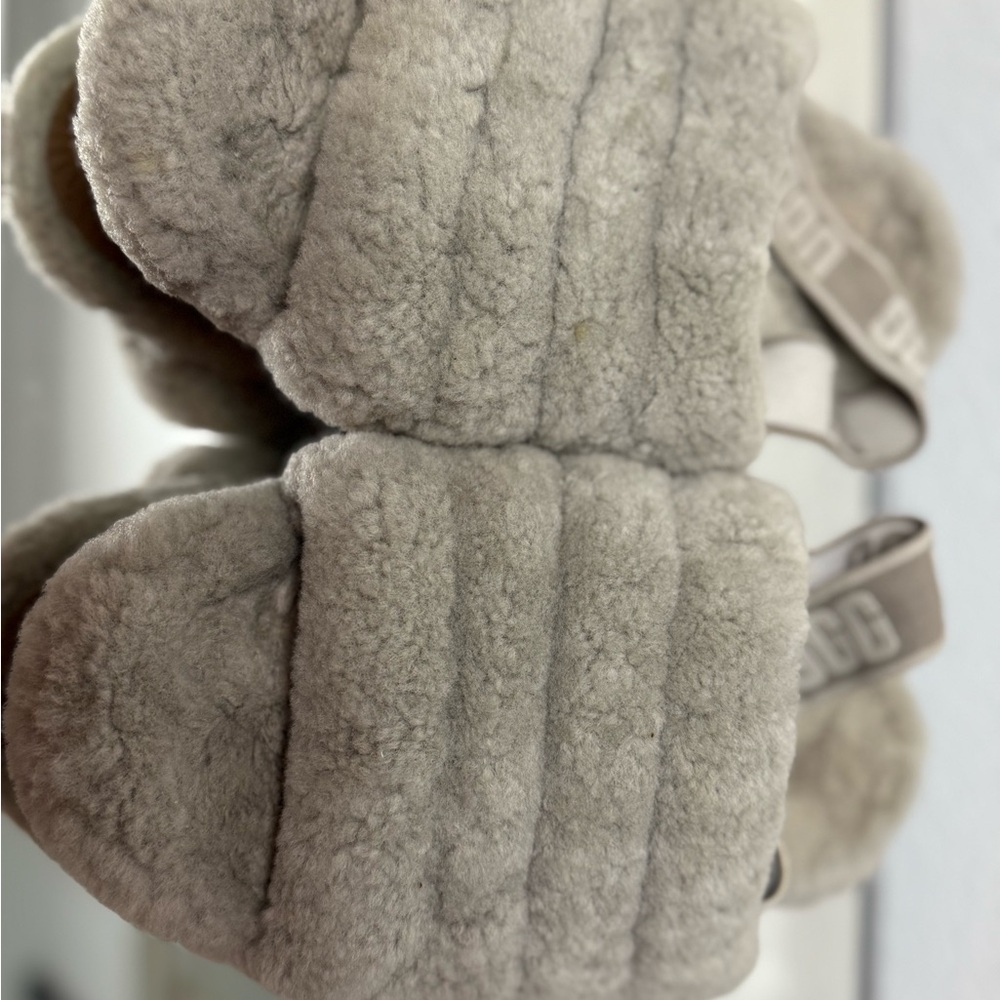 UGG Plush Cream Slippers
